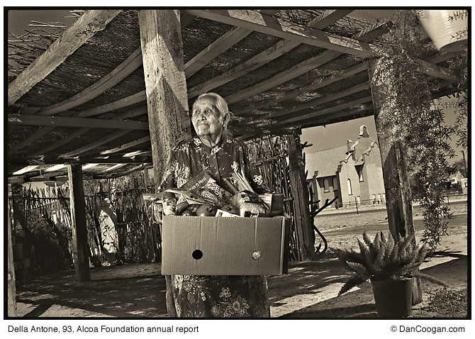 Alcoa Foundation, annual report, Della Antone, 93, Pima Indian Reservation