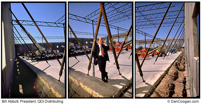 ill Abbott, President, QDI, standing in their building that is under construction