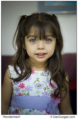 portrait of wonderment, a wide-eyed young girl, Phoenix, AZ