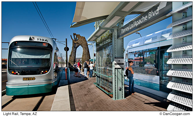 Light Rail stop, Tempe, AZ