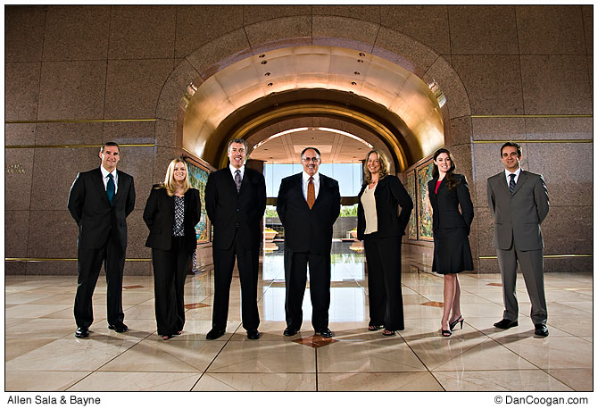 Allen Sala & Bayne Law Firm for Best Lawyers Magazine, photo by Dan Coogan Group shot of Allen Sala & Bayne Law Firm for Best Lawyers Magazine.