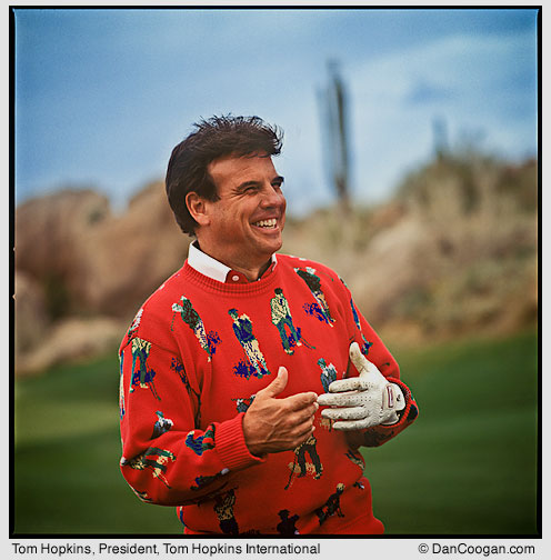 Tom Hopkins, President, Tom Hopkins International, photo by Dan Coogan Tom Hopkins, President, Tom Hopkins International on the golf course