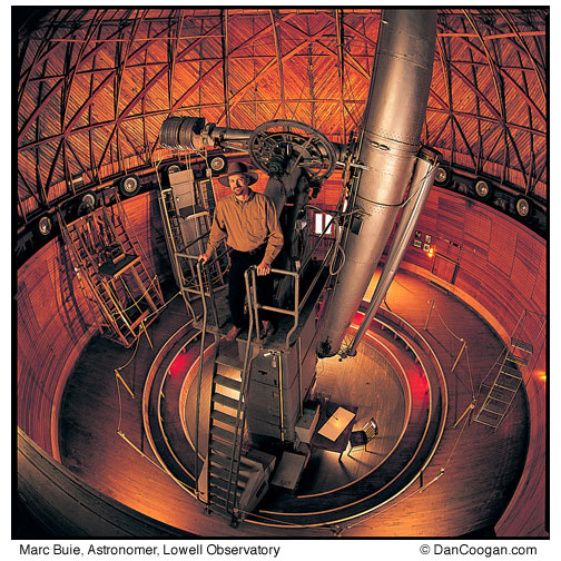Marc W. Buie, Astronomer, inside Lowell Observatory, Flagstaff, AZ