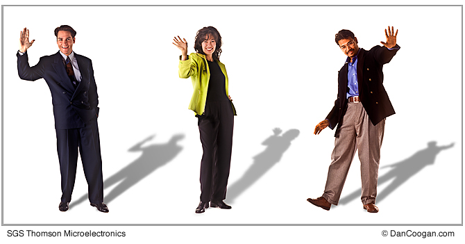SGS Thomson Microelectronics, Happy waving people, advertisement